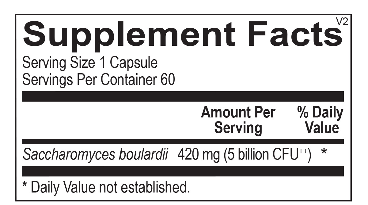 Saccharomyces Boulardii | 420 mg - 60 Capsules Oral Supplements Ortho Molecular Products 