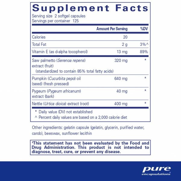 Saw Palmetto Plus | Broad support for urinary function and prostate health - 60, 120 & 250 Softgels Oral Supplements Pure Encapsulations 