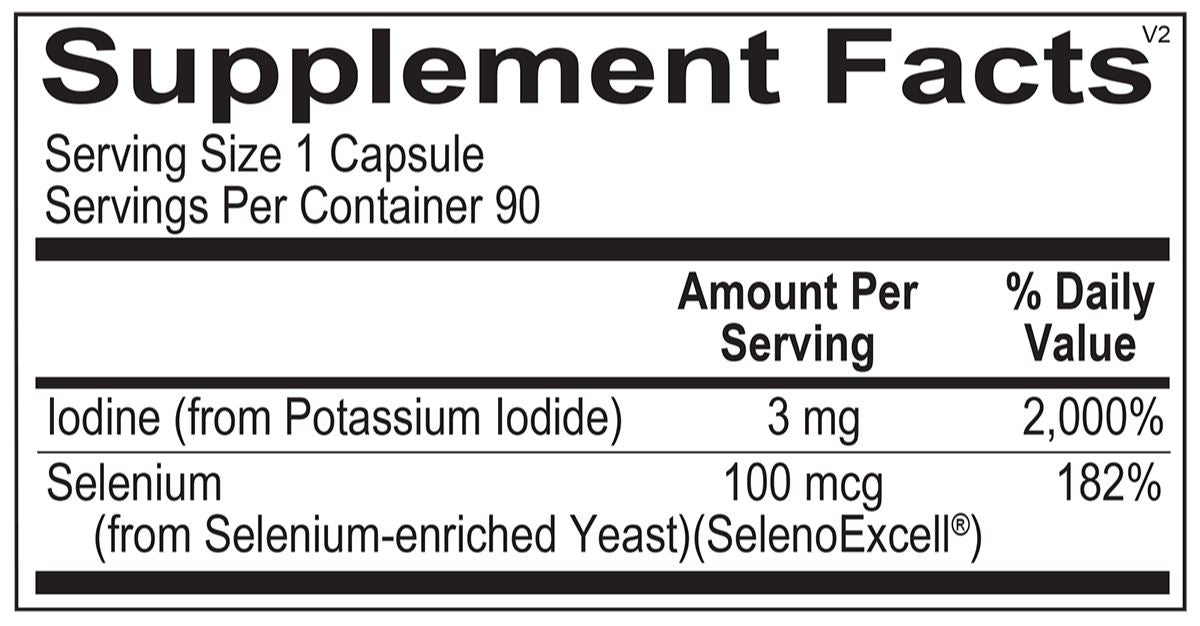 Seleno-Iodide | Endocrine Health - 90 Capsules Oral Supplements Ortho Molecular Products 