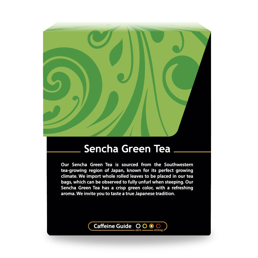 Sencha Green Tea | Organic - 18 Bleach Free Tea Bags Teas Buddha Teas 