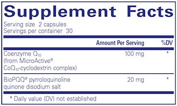 SR-CoQ10 with PQQ | Non-GMO - 60 Capsules Oral Supplement Pure Encapsulations 