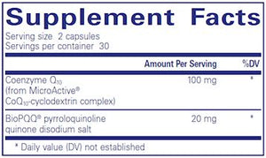 SR-CoQ10 with PQQ | Non-GMO - 60 Capsules Oral Supplement Pure Encapsulations 
