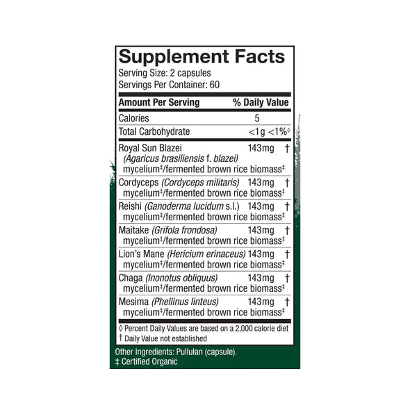 Stamets 7® | A Functional Food Mushroom Blend - 120 Capsules Oral Supplements Host Defense Mushrooms 