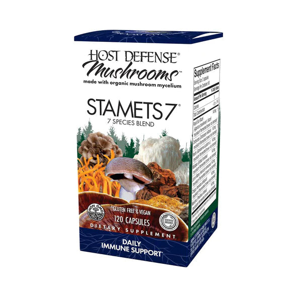 Stamets 7® | A Functional Food Mushroom Blend - 120 Capsules Oral Supplements Host Defense Mushrooms 