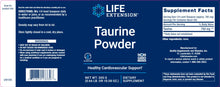 Load image into Gallery viewer, Taurine Powder - 300 grams Oral Supplements Life Extension 
