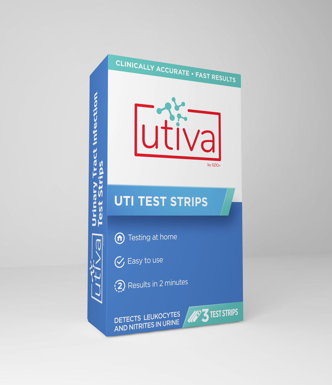 UTI Diagnostic Test Strips - 3 Test Strips Urinary Tract Infection Tests Utiva 