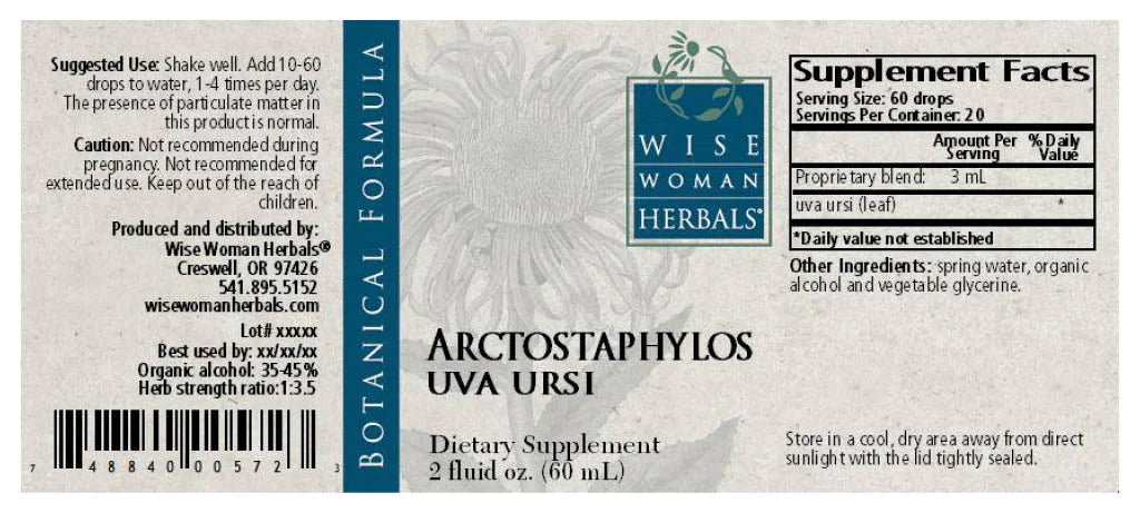 Uva Ursi (Arctostaphylos uva-ursi) Tincture | Wildcrafted - 2 fl. oz Oral Supplements Wise Woman Herbals 