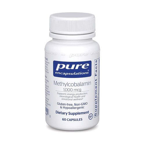 Vitamin B12 Methylcobalamin 1,000 mcg - 60 capsules Oral Supplement Pure Encapsulations 