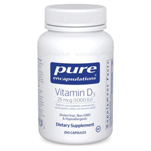 Load image into Gallery viewer, Vitamin D3 | 1,000 IU - 25 mcg - 250 Capsules Oral Supplements Pure Encapsulations 