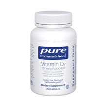 Load image into Gallery viewer, Vitamin D3 5,000 IU | Pure Vitamins - 125 mcg. 250 capsules Oral Supplement Pure Encapsulations 
