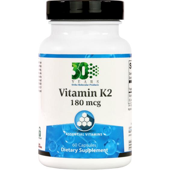 Vitamin K2 by Ortho Molecular Products - 180 mcg. 60 capsules Oral Supplement Ortho Molecular Products 