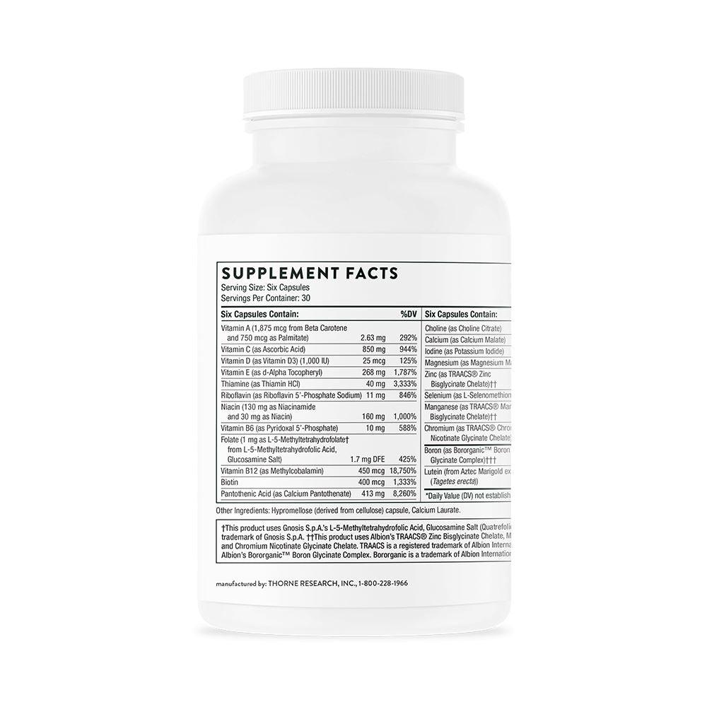 Women's Multi 50+ w/o CU FE | Comprehensive Formula - 180 Capsules Oral Supplements Thorne 