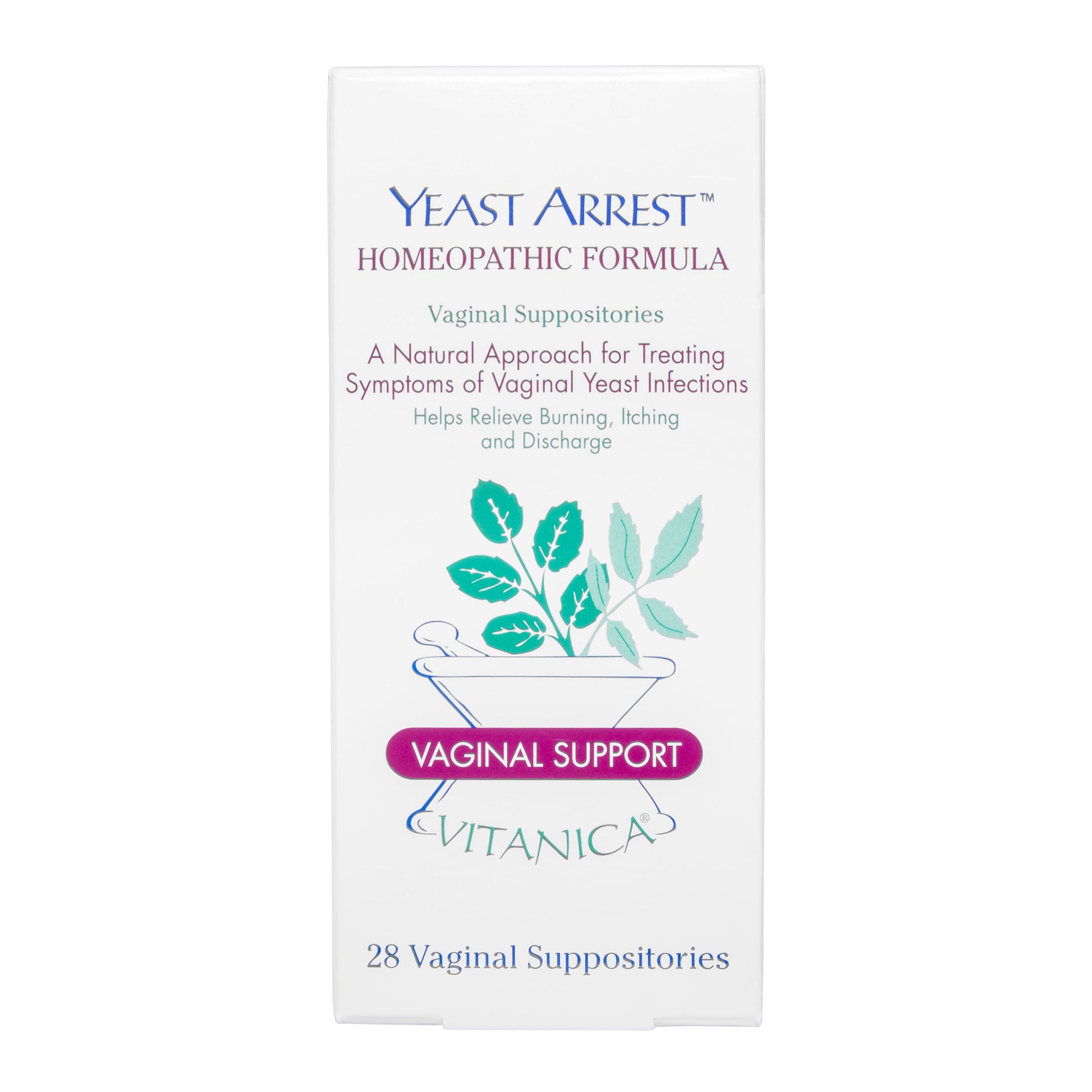 Yeast Arrest | x14 Vaginal Suppositories - 14 & 28 suppositories Suppository Vitanica 28 Suppositories 
