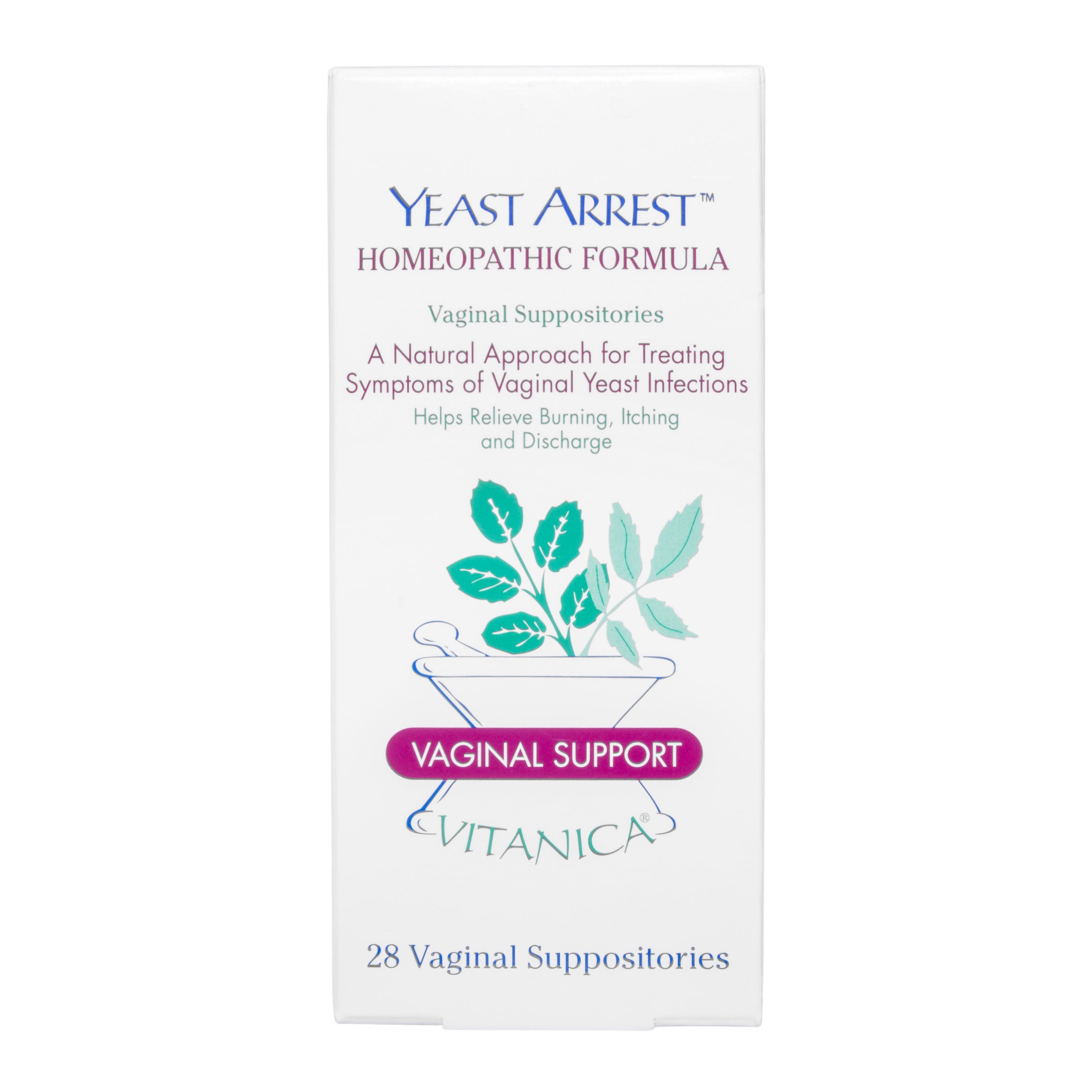 Yeast Arrest | x14 Vaginal Suppositories - 14 & 28 suppositories Suppository Vitanica 28 Suppositories 