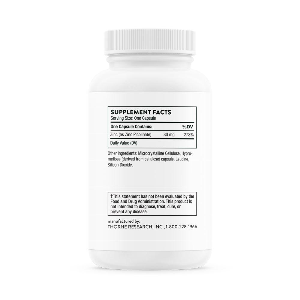 Zinc Picolinate 30mg | Advanced Absorption - 60 capsules Oral Supplement Thorne 